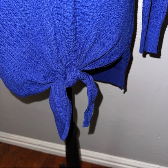 Rafaella Sapphire Blue Tie Front Knit Top | Size M | NWT - Picture 5 of 15